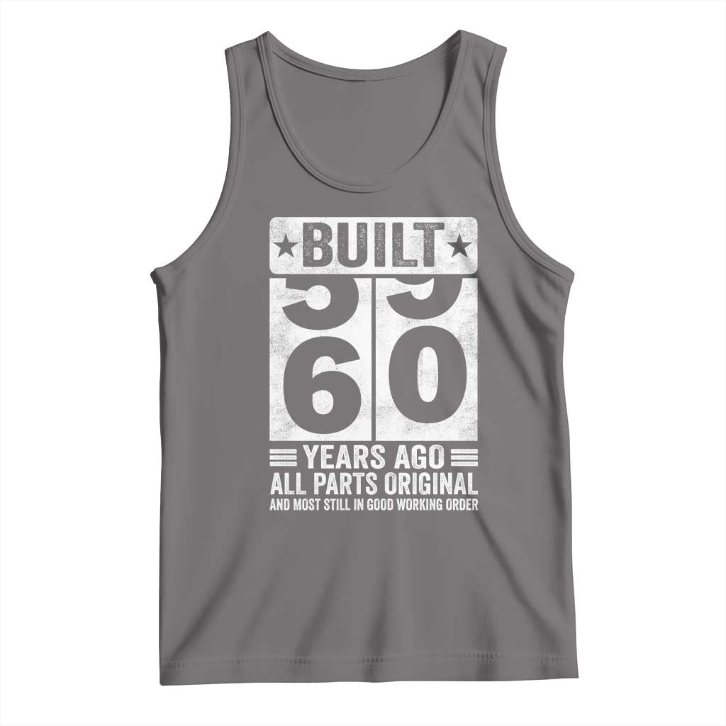 60th Birthday Tank Top Built 60 Years Ago All Parts Original Gifts TS10 Deep Heather Print Your Wear