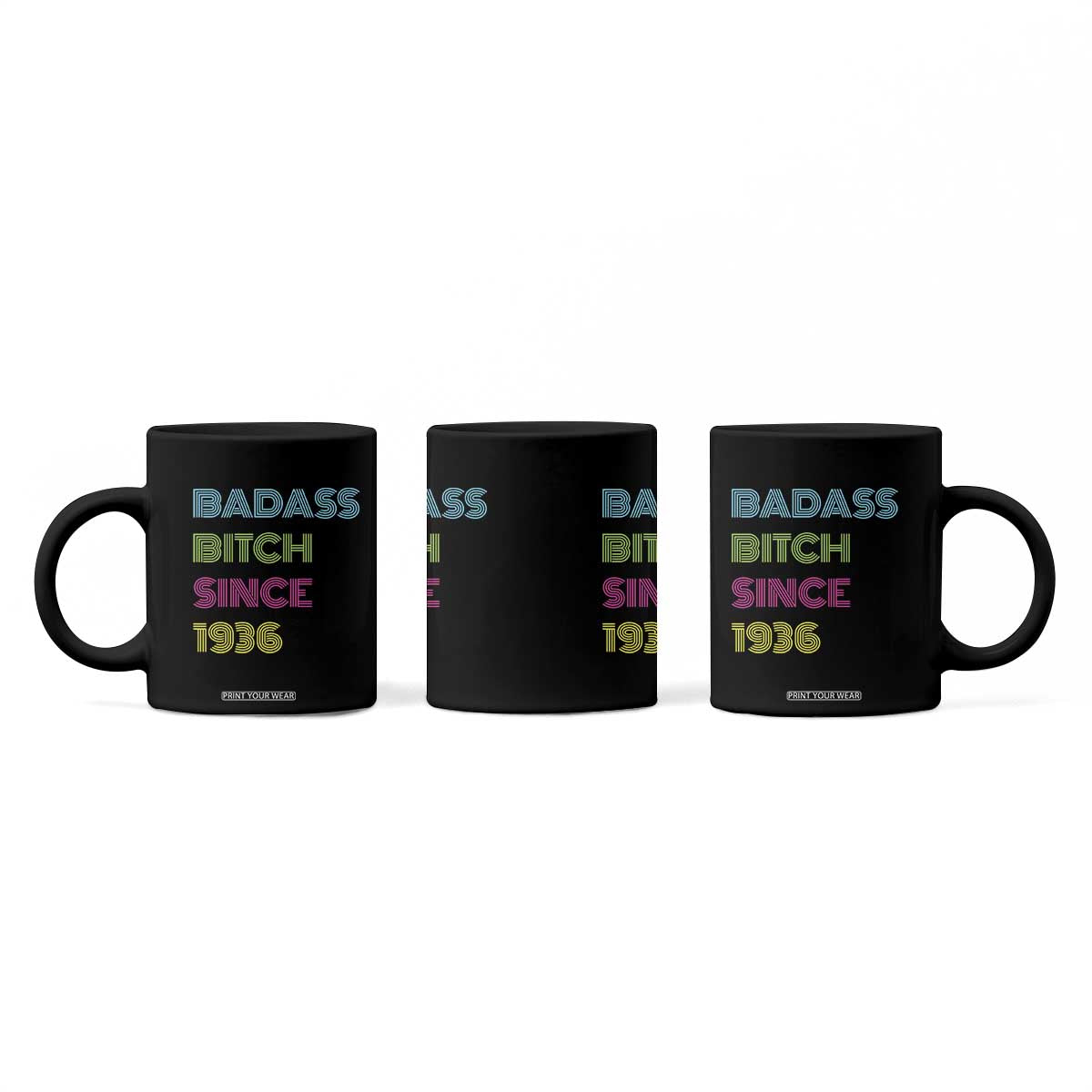 Funny 90th Birthday Coffee Mug Retro Vintage Badass Bih Since 1936 TS10 Print Your Wear