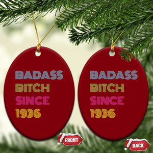 Funny 90th Birthday Ceramic Ornament Retro Vintage Badass Bih Since 1936 TS10 Print Your Wear