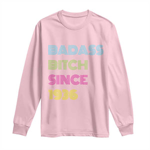 Funny 90th Birthday Long Sleeve Shirt Retro Vintage Badass Bih Since 1936 TS10 Light Pink Print Your Wear