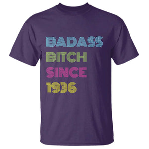 Funny 90th Birthday T Shirt Retro Vintage Badass Bih Since 1936 TS10 Purple Print Your Wear