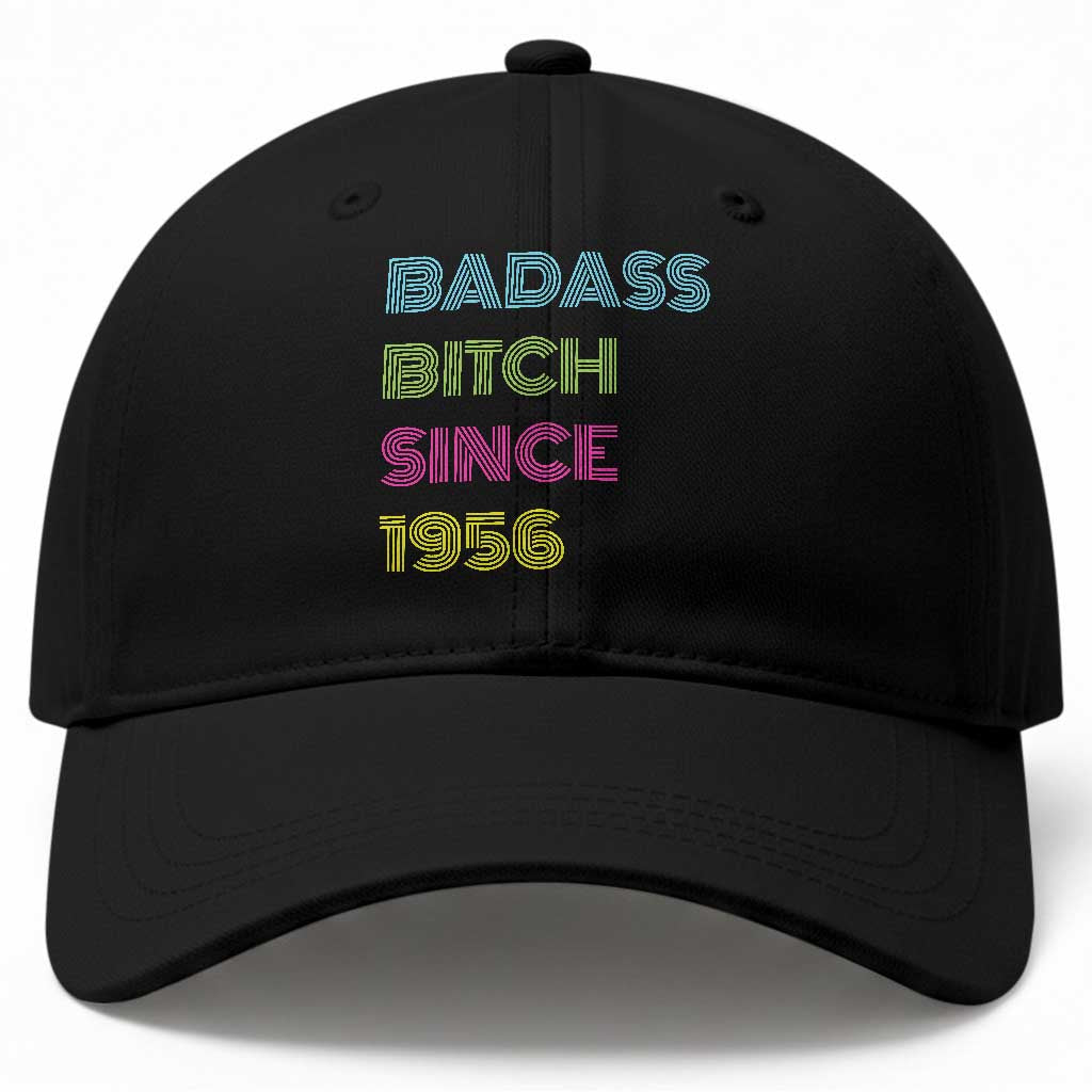 Funny 70th Birthday Baseball Cap Retro Vintage Badass Bih Since 1956 TS10 Print Your Wear