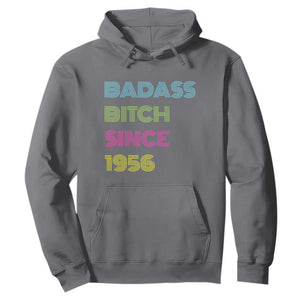 Funny 70th Birthday Hoodie Retro Vintage Badass Bih Since 1956 TS10 Charcoal Print Your Wear