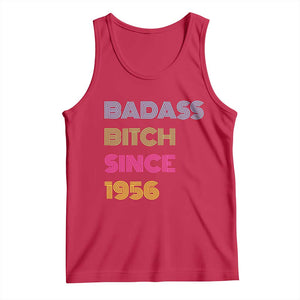 Funny 70th Birthday Tank Top Retro Vintage Badass Bih Since 1956 TS10 Red Print Your Wear