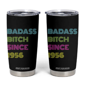 Funny 70th Birthday Tumbler Cup Retro Vintage Badass Bih Since 1956 TS10 Black Print Your Wear