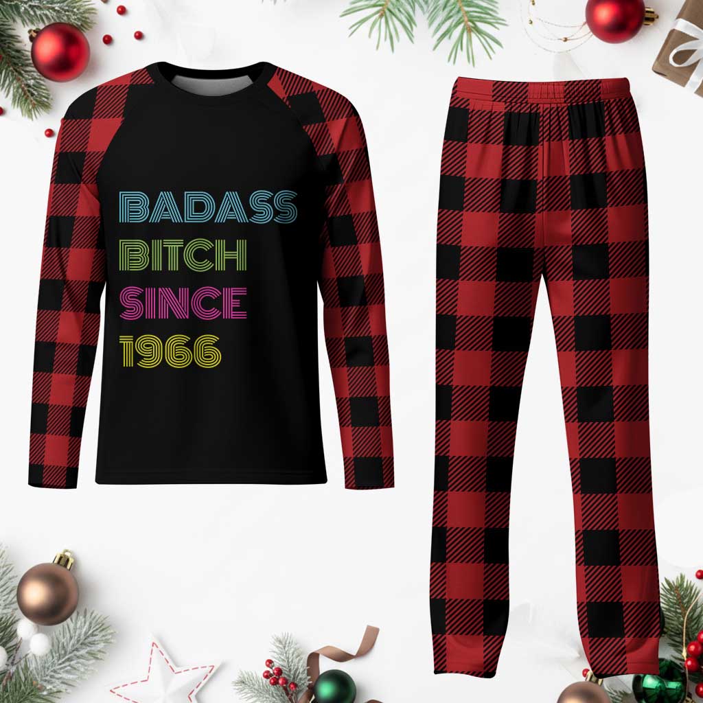 Funny 60th Birthday Plaid Pajama Set Retro Vintage Badass Bih Since 1966 TS10 Buffalo Plaid Print Your Wear