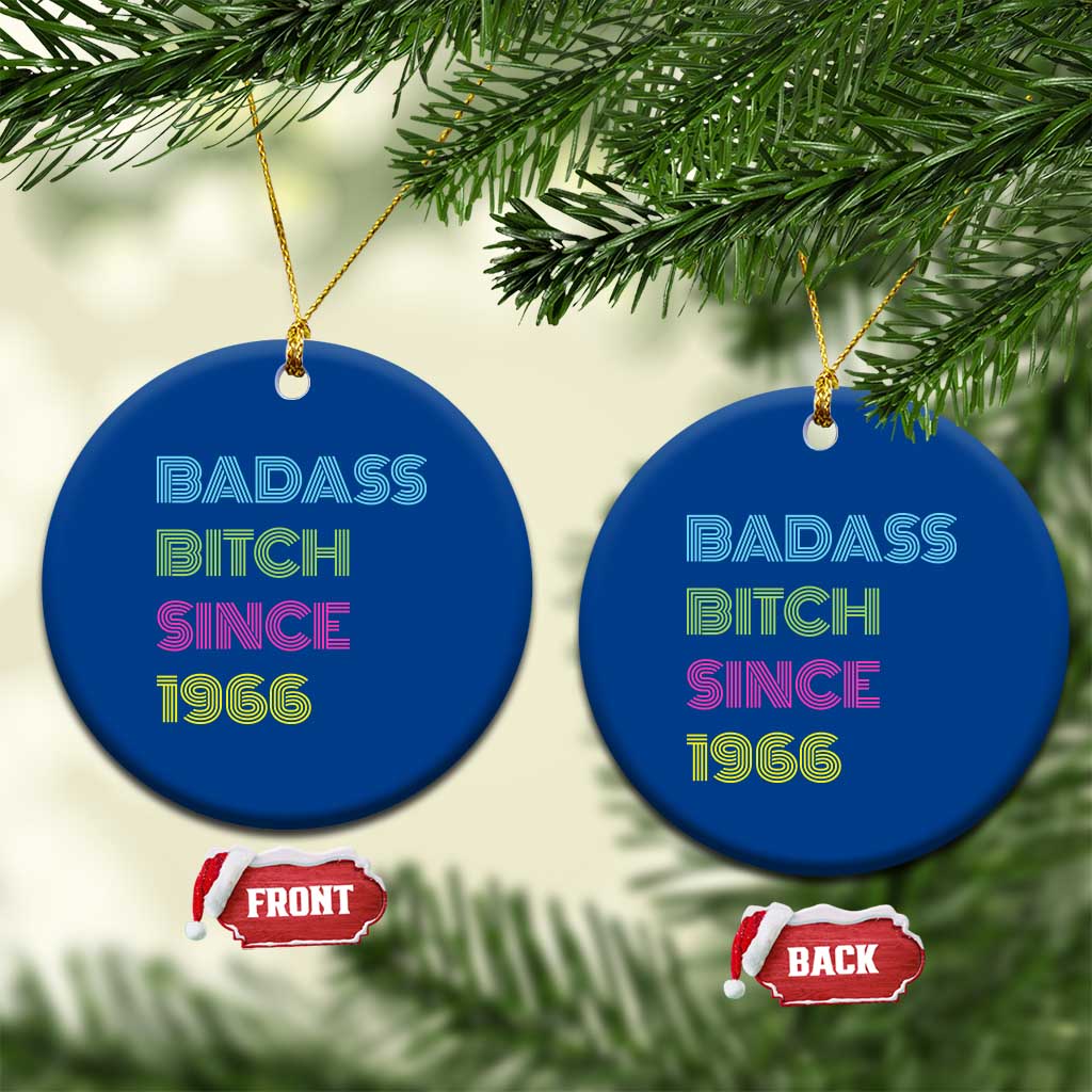 Funny 60th Birthday Ceramic Ornament Retro Vintage Badass Bih Since 1966 TS10 1pc Blue Print Your Wear