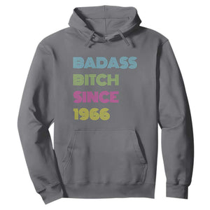 Funny 60th Birthday Hoodie Retro Vintage Badass Bih Since 1966 TS10 Charcoal Print Your Wear