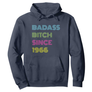 Funny 60th Birthday Hoodie Retro Vintage Badass Bih Since 1966 TS10 Navy Print Your Wear