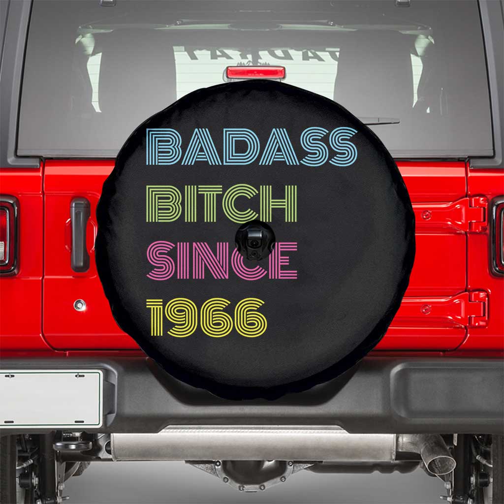 Funny 60th Birthday Spare Tire Cover Retro Vintage Badass Bih Since 1966 TS10 Black Print Your Wear