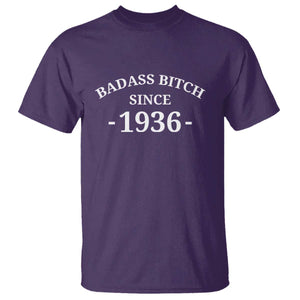 Funny 90th Birthday T Shirt Badass Bih Since 1936 TS10 Purple Print Your Wear