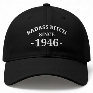 Funny 80th Birthday Baseball Cap Badass Bih Since 1946 TS10 Print Your Wear