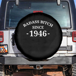 Funny 80th Birthday Spare Tire Cover Badass Bih Since 1946 TS10 No hole Black Print Your Wear