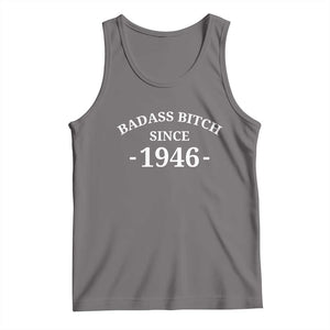 Funny 80th Birthday Tank Top Badass Bih Since 1946 TS10 Deep Heather Print Your Wear