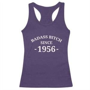Funny 70th Birthday Racerback Tank Top Badass Bih Since 1956 TS10 Purple Print Your Wear