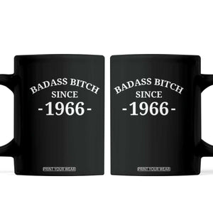 Funny 60th Birthday Coffee Mug Badass Bih Since 1966 TS10 Black Print Your Wear
