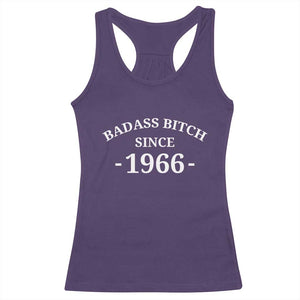 Funny 60th Birthday Racerback Tank Top Badass Bih Since 1966 TS10 Purple Print Your Wear
