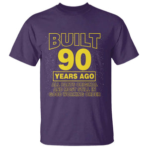 Funny 90th Birthday T Shirt Galaxy Built 90 Years Ago Parts Original TS10 Purple Print Your Wear