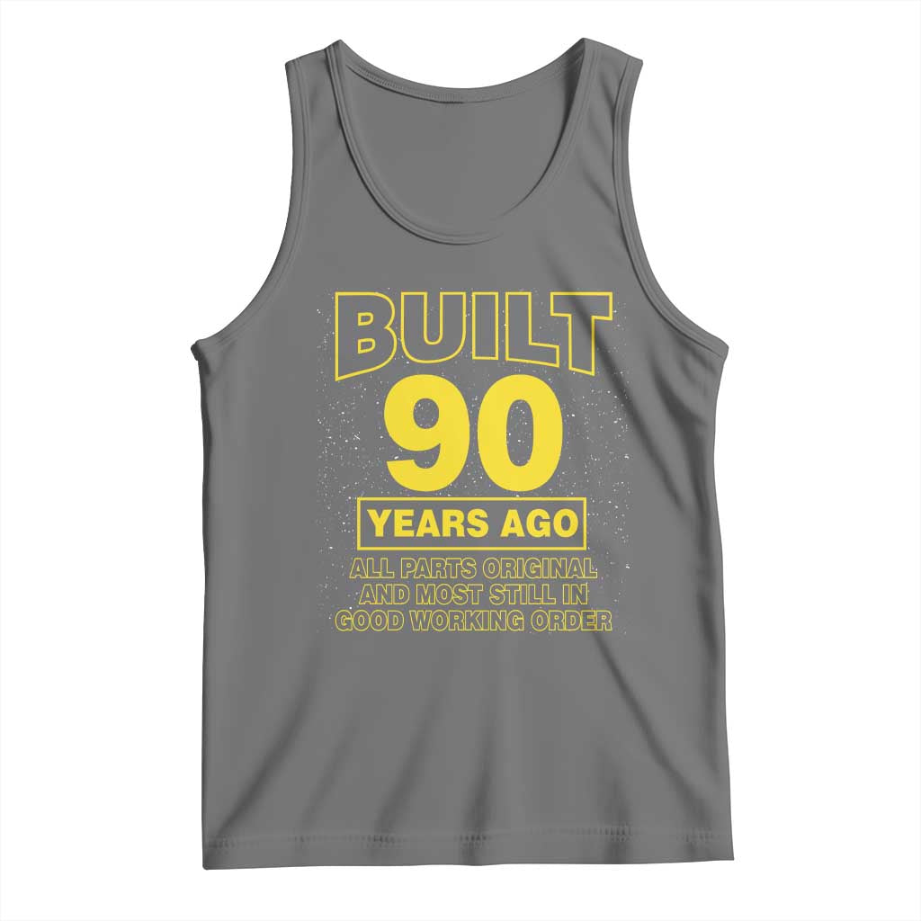 Funny 90th Birthday Tank Top Galaxy Built 90 Years Ago Parts Original TS10 Black Heather Print Your Wear