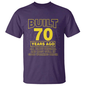 Funny 70th Birthday T Shirt Galaxy Built 70 Years Ago Parts Original TS10 Purple Print Your Wear