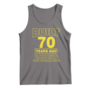 Funny 70th Birthday Tank Top Galaxy Built 70 Years Ago Parts Original TS10 Deep Heather Print Your Wear