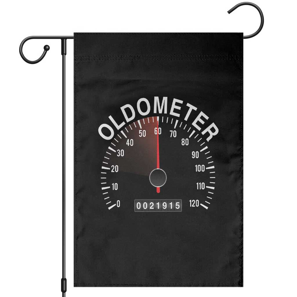 Funny 60th Birthday Garden Flag Oldometer Odometer 60 Year Old Joke TS10 Black Print Your Wear