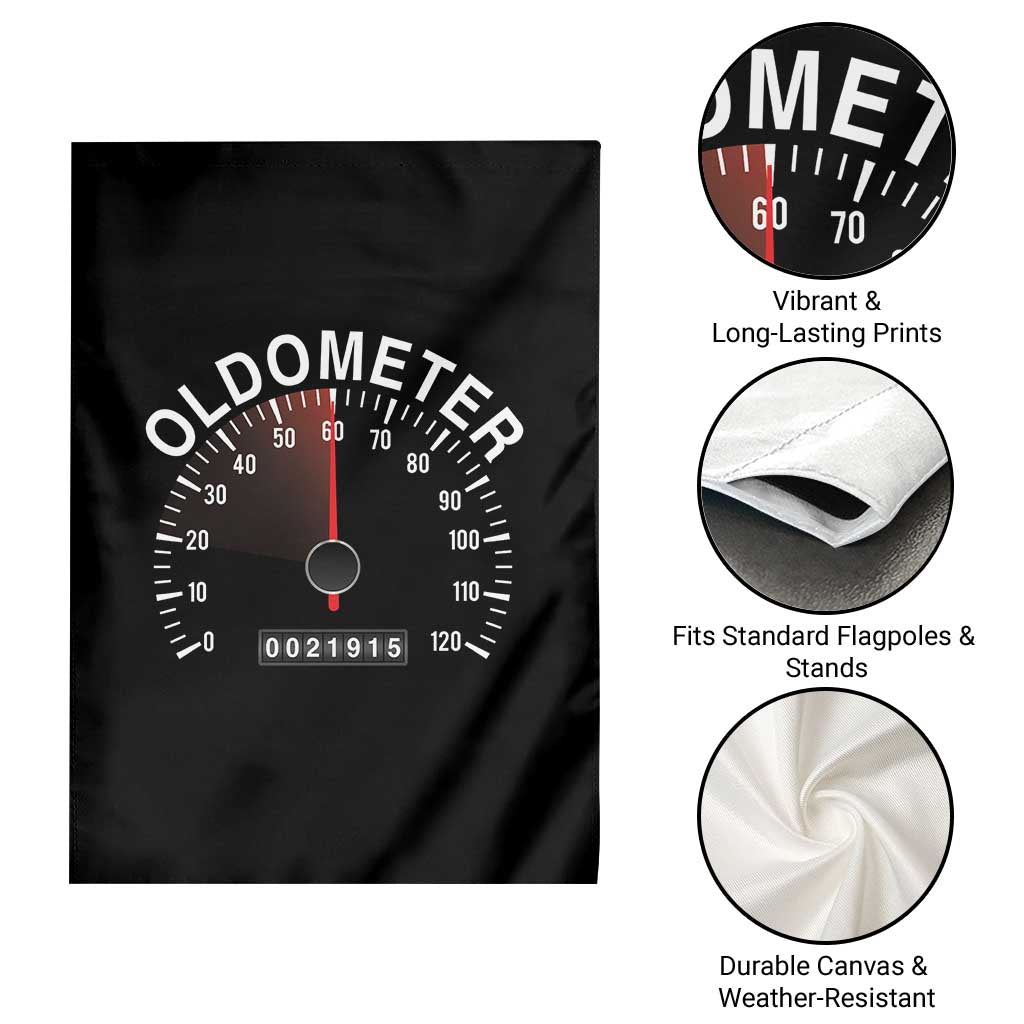Funny 60th Birthday Garden Flag Oldometer Odometer 60 Year Old Joke TS10 Print Your Wear