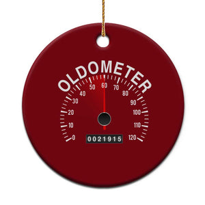 Funny 60th Birthday Ceramic Ornament Oldometer Odometer 60 Year Old Joke TS10 1pc Red Print Your Wear