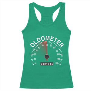 Funny 60th Birthday Racerback Tank Top Oldometer Odometer 60 Year Old Joke TS10 Irish Green Print Your Wear