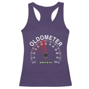 Funny 60th Birthday Racerback Tank Top Oldometer Odometer 60 Year Old Joke TS10 Purple Print Your Wear