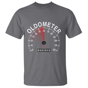 Funny 60th Birthday T Shirt Oldometer Odometer 60 Year Old Joke TS10 Charcoal Print Your Wear