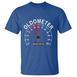 Funny 60th Birthday T Shirt Oldometer Odometer 60 Year Old Joke TS10 Royal Blue Print Your Wear