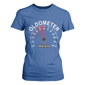 Funny 60th Birthday T Shirt For Women Oldometer Odometer 60 Year Old Joke TS10 Royal Blue Print Your Wear