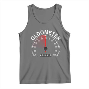 Funny 60th Birthday Tank Top Oldometer Odometer 60 Year Old Joke TS10 Black Heather Print Your Wear