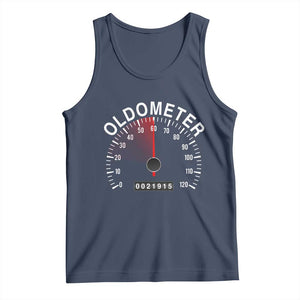 Funny 60th Birthday Tank Top Oldometer Odometer 60 Year Old Joke TS10 Navy Print Your Wear