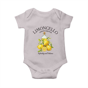 Vintage Limoncello Lemon Liqueur Baby Onesie Italian Summer Letter Fruit Printed Graphic TS10 Ice Gray Print Your Wear