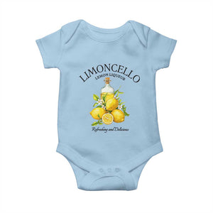 Vintage Limoncello Lemon Liqueur Baby Onesie Italian Summer Letter Fruit Printed Graphic TS10 Light Blue Print Your Wear