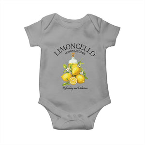 Vintage Limoncello Lemon Liqueur Baby Onesie Italian Summer Letter Fruit Printed Graphic TS10 Sport Gray Print Your Wear