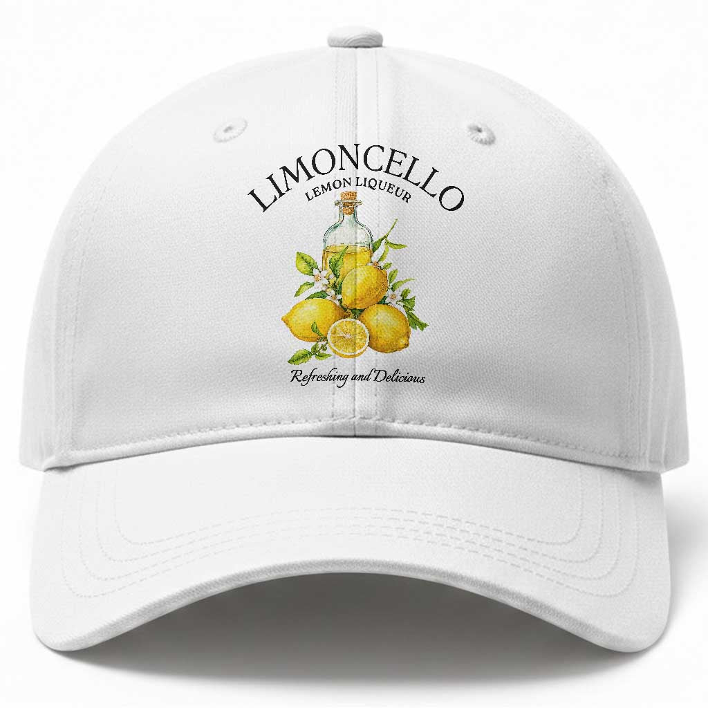 Vintage Limoncello Lemon Liqueur Baseball Cap Italian Summer Letter Fruit Printed Graphic