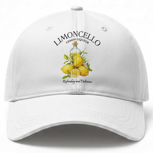 Vintage Limoncello Lemon Liqueur Baseball Cap Italian Summer Letter Fruit Printed Graphic