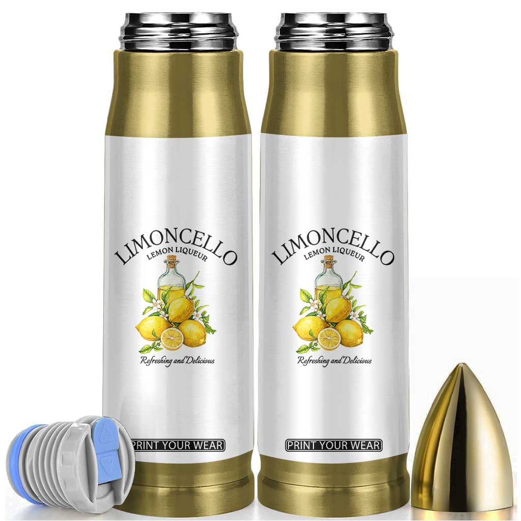 Vintage Limoncello Lemon Liqueur Bullet Tumbler Italian Summer Letter Fruit Printed Graphic TS10 White Print Your Wear