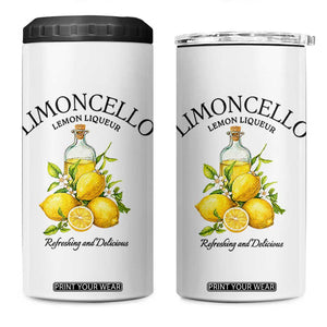 Vintage Limoncello Lemon Liqueur 4 in 1 Can Cooler Tumbler Italian Summer Letter Fruit Printed Graphic TS10 One Size: 16 oz White Print Your Wear