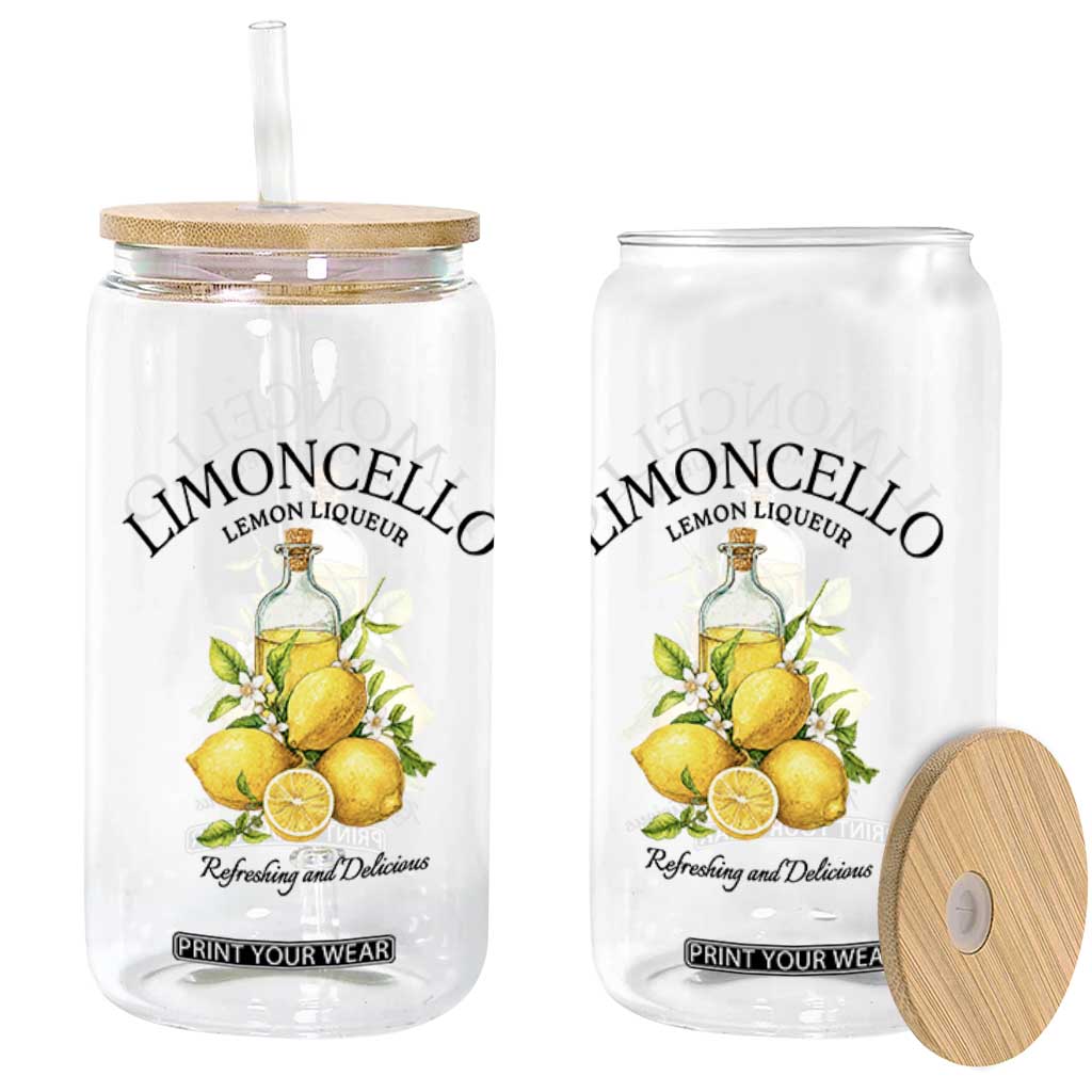 Vintage Limoncello Lemon Liqueur Glass Can Italian Summer Letter Fruit Printed Graphic TS10 Print Your Wear