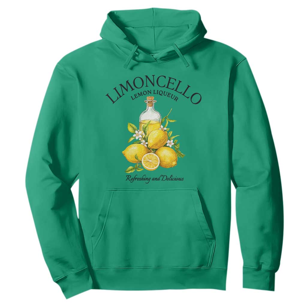 Vintage Limoncello Lemon Liqueur Hoodie Italian Summer Letter Fruit Printed Graphic TS10 Irish Green Print Your Wear