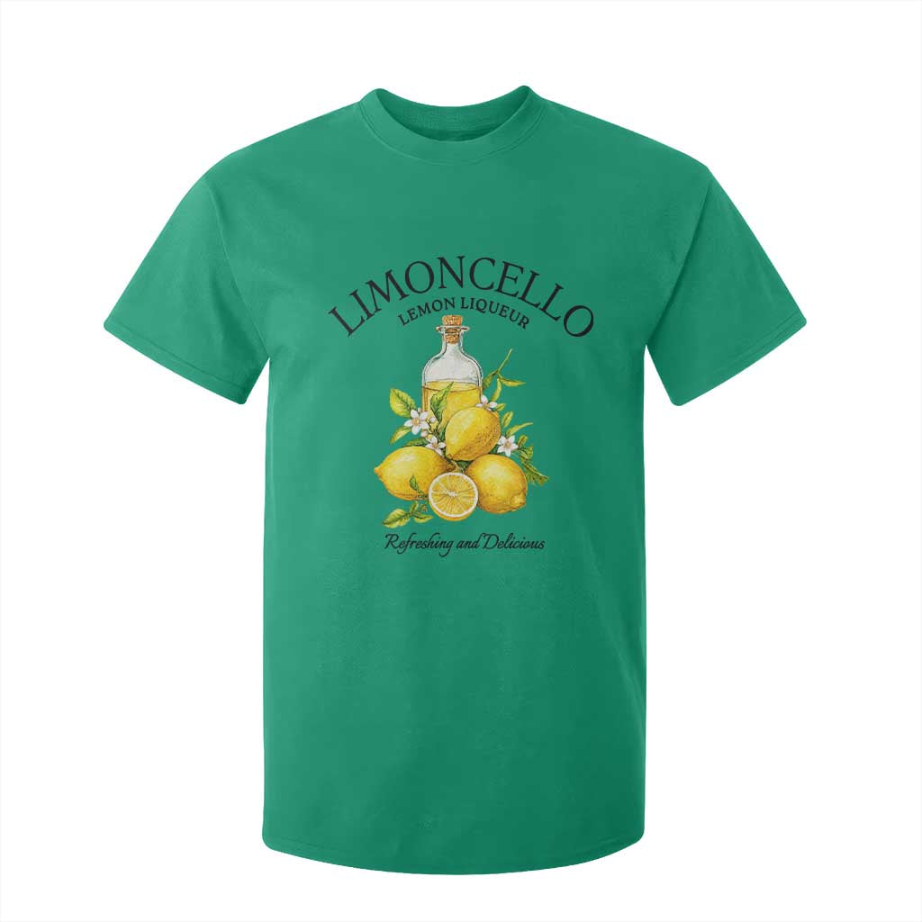 Vintage Limoncello Lemon Liqueur T Shirt For Kid Italian Summer Letter Fruit Printed Graphic TS10 Irish Green Print Your Wear