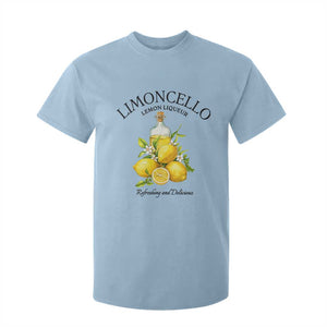 Vintage Limoncello Lemon Liqueur T Shirt For Kid Italian Summer Letter Fruit Printed Graphic TS10 Light Blue Print Your Wear