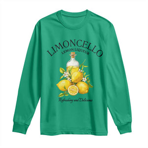Vintage Limoncello Lemon Liqueur Long Sleeve Shirt Italian Summer Letter Fruit Printed Graphic TS10 Irish Green Print Your Wear