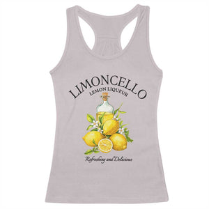 Vintage Limoncello Lemon Liqueur Racerback Tank Top Italian Summer Letter Fruit Printed Graphic TS10 Ice Gray Print Your Wear
