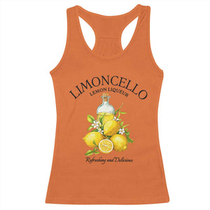 Vintage Limoncello Lemon Liqueur Racerback Tank Top Italian Summer Letter Fruit Printed Graphic TS10 Orange Print Your Wear