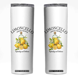 Vintage Limoncello Lemon Liqueur Skinny Tumbler Italian Summer Letter Fruit Printed Graphic TS10 White Print Your Wear